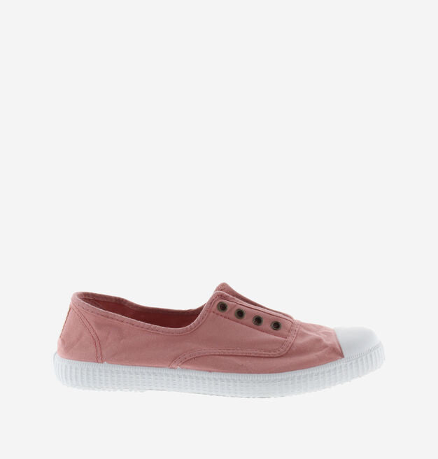 Victoria Canvas Plimsole Slip On Nude