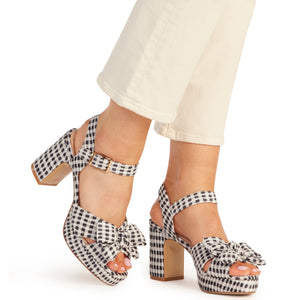 Kathryn Wilson Zsa Zsa Sandal Black/White Gingham