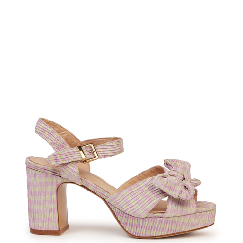 Kathryn Wilson Zsa Zsa Sandal Peony/Lemon Gingham