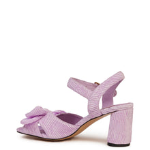 Kathryn Wilson Monroe Heel Lilac Metallic Pleats