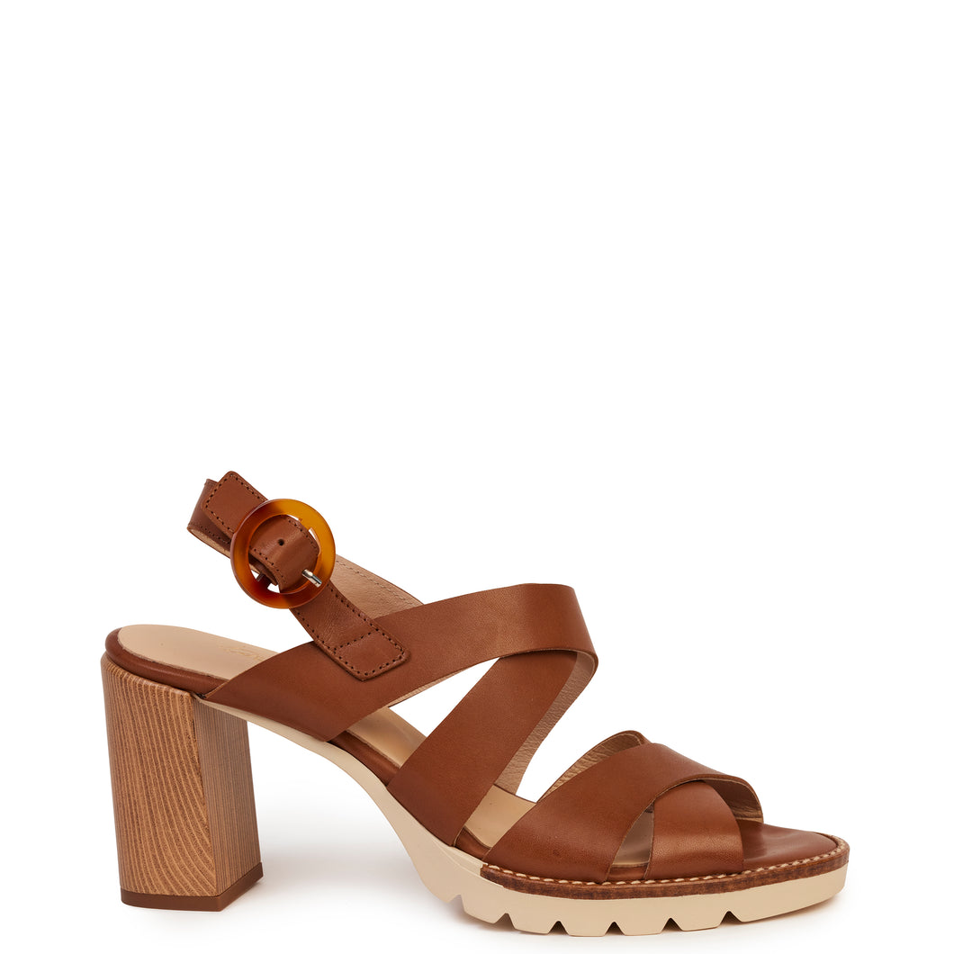 Kathryn Wilson Palazzo Heel Chocolate Calf