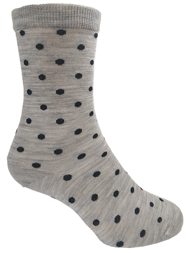 Designer Textiles Merino Crew Spot Light Grey/Melange/Black