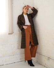 Birds Of A Feather Celine Wool Coat Olive Check