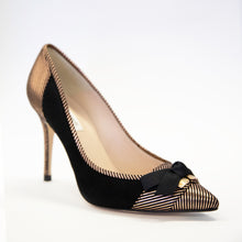 LK Bennett Fleur Black/Rose Gold
