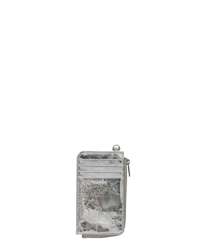 Saben Winona Card Holder Silver Crinkle