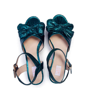 Kathryn Wilson MW Zsa Zsa Emerald Metallic Pleats