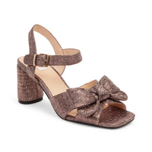 Kathryn Wilson Monroe Heel Pewter Metallic Pleats