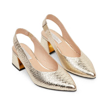 Kathryn wilson Aimee Slingback Gold Snake