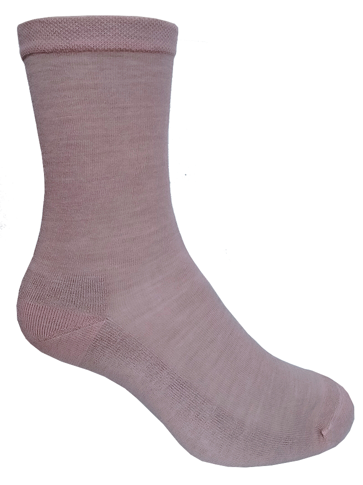 Designer Textiles Merino Cushion Sole Crew Dusky Pink