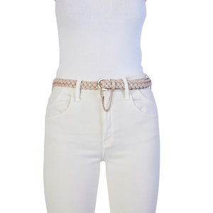 Kathryn Wilson Braided Belt Lilac Calf